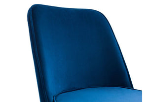 Julian Bowen Burgess Grey & Blue Velvet Dining Chair (7582768201902)