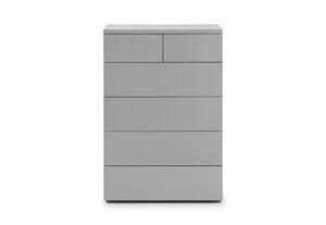 Julian Bowen Monaco Grey and White High Gloss 4 + 2 Drawer 6 Drawer Wide Chests (5642839490726)