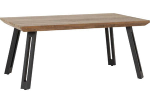 Seconique Quebec Medium Oak Effect with Black Straight Edge Coffee Table (5754558709926)