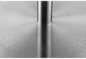 Julian Bowen Milan Round Glass Brushed Steel Pedestal Table (5801673687206)