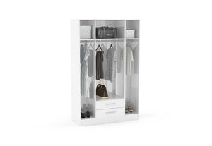 OSD Lynx High Gloss White Wardrobe (7582011949230)