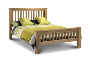 Julian Bowen Amsterdam Oak High Foot End Wooden Bed 4FT6 Double 5FT King 6FT (5799890190502)