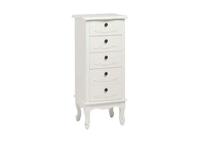 LPD Furniture Antoinette Black and White 5 Drawer Tallboy Chest (6556836528302)