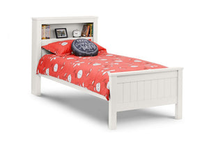 Julian Bowen Maine Surf White and Dove Grey Pine Bookcase Wooden Bed 3FT Single (5641725214886)