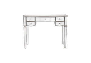 Birlea Elysee Mirrored with Crystal Handles Glass 5 Drawer Dressing Table (5596082372774)