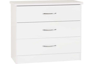 Seconique Nevada Grey, Oyster, Sonoma Oak and White 3 Drawer Chest (5774986772646)