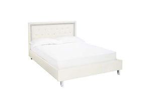 LPD Furniture Crystalle Black & Grey Faux Leather Bed Single Double King Size (6164060537006)