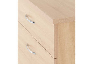 Seconique Nevada Grey, Oyster, Sonoma Oak and White 3 Drawer Chest (5774986772646)