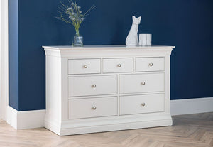 Julian Bowen Clermont White Solid Pine 3 + 2 Drawer 4 + 3 Drawer (5642197663910)