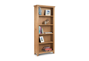 Julian Bowen Astoria Waxed Oak Low and Tall Bookcase (5799895105702)