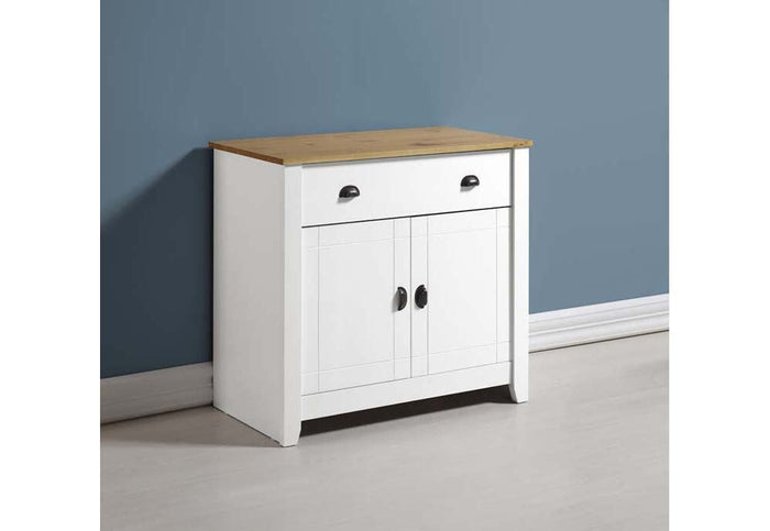 Seconique Ludlow White with Oak Lacquer Sideboard