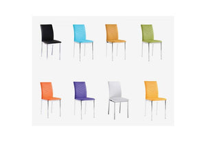 Heartlands Carina Chrome & Black PU Dining Chair (7485907730606)