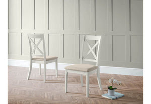 Julian Bowen Provence Grey With Ivory Seatpad Dining Chair (7582887575726)