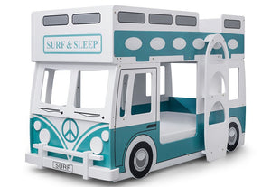 Julian Bowen Campervan Green and White Bunk Bed (5638978764966)