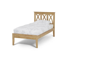 Serene Autumn Honey Oak Opal White Hevea Wooden Bed 3FT 4FT Double 5FT 6FT (6675386826926)
