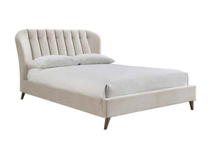 Birlea Elm Warm Stone and Grey Upholstered Fabric Bed 4FT 4FT6 Double 5FT King (5782496346278)