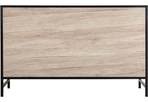 Seconique Warwick Oak Effect Veneer with Black Sideboard (5759421874342)