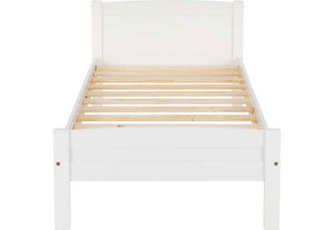Seconique Amber Antique Pine White Solid Pine Wooden Bed 3FT Single 4FT6 Double (5669203017894)