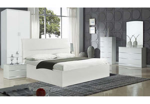 Heartlands Arden/Widney White High Gloss Bedside / Nightstand/ Bedside Cabinet (7484036612270)
