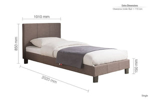 Birlea Berlin Upholstered Fabric Ottoman Bed Single, Small Double, Double & King (5596542959782)