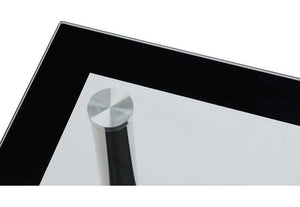 Seconique Harlequin Clear Glass/Black Border/Black Glass/Silver Lamp Table (5745080893606)