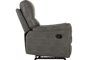Seconique Capri Black and Grey Faux Leather Reclining Chair (5762176549030)