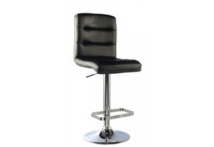 Heartlands Bowden PU Chrome & Black Bar Stool (7484177678510)