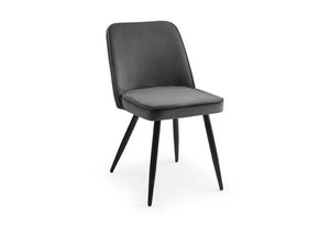 Julian Bowen Burgess Grey & Blue Velvet Dining Chair (7582768201902)