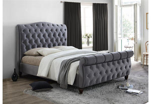 Birlea Colorado Grey Upholstered Fabric Bed 5FT King and 6FT Super King Size (5597417046182)