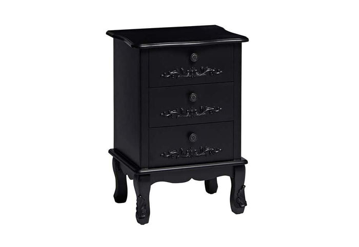 LPD Furniture Antoinette Black and White 3 Drawer Chest