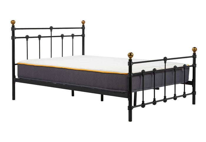 Birlea Atlas Black and Cream Metal Bed 3FT Single, Small Double and 4FT6 Double