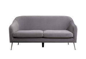 Birlea Novello Grey Upholstered Fabric Sofa 2 Seater and 3 Seater (5699227680934)