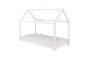 Birlea House Grey, White and Natural Pine Kids Wooden Bed Frame 3FT Single -90cm (5597560864934)