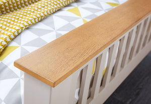 Julian Bowen Richmond Solid Oak High Foot End Wooden Bed 4FT6 Double 5FT King (5644964790438)