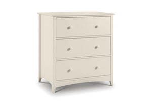 Julian Bowen Cameo Stone White Solid Pine 3 Drawer Chest of Drawer (5801743745190)