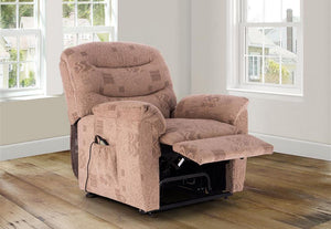 Birlea Regency Black, Brown and Wheat Faux Leather Manual Rise and Recline Chair (5600690307238)