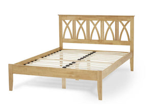Serene Autumn Honey Oak Opal White Hevea Wooden Bed 3FT 4FT Double 5FT 6FT (6675386826926)