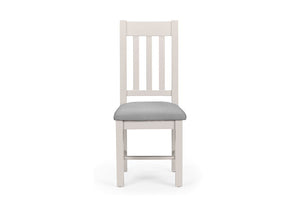 Julian Bowen Richmond Solid Oak Elephant Grey and Midnight Blue Dining Chair (5634013069478)