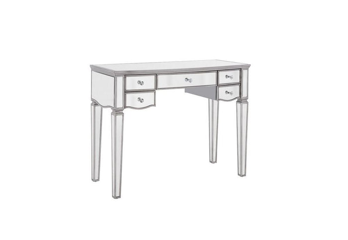 Birlea Elysee Mirrored with Crystal Handles Glass 5 Drawer Dressing Table
