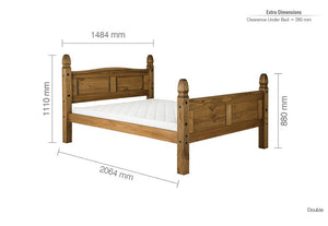 Birlea Corona Pine High End Wooden Bed 4FT Small Double,4FT6 Double and 5FT King (5597557555366)