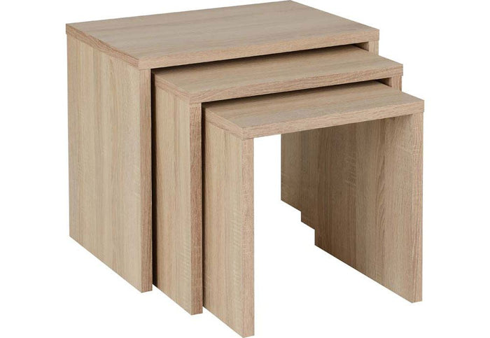 OSD Cambourne Light Sonoma Solid Oak Nest Of Tables