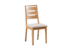 Julian Bowen Curve Natural Soild Oak Padded Linen Dining Chair (5635394338982)