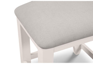 Julian Bowen Richmond Elephant Grey Solid Oak Dressing Table Stool (5799878820006)