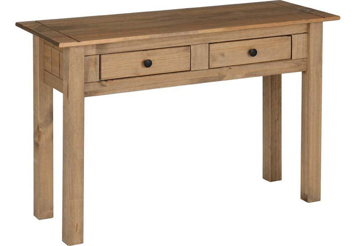 Seconique Panama Natural Wax 2 Drawer Console Table