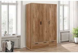 Birlea Stockwell Rustic Oak Effect 2 Door 1 Drawer and 3 Door 2 Drawer Wardrobe (5600550715558)