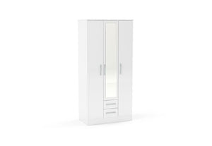 Birlea Lynx High Gloss 3 Door 2 Drawer with Mirror (5600565919910)