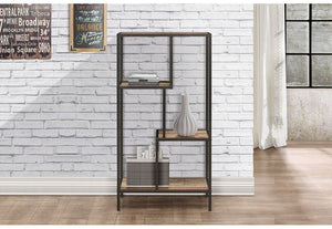 Birlea Urban Rustic Wood Effect with Black Metal Frame Medium Shelving Unit (5596190539942)