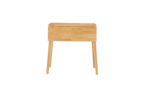Birlea Drop Leaf Oak Rubberwood Dining Table with 2 Dining Chairs (5596122054822)