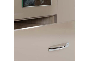 Seconique Nevada Grey, Oyster, Sonoma Oak & White 4 Door 2 Drw Mirrored Wardrobe (6541893009582)