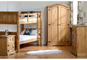 Seconique Corona Distressed Waxed Pine Bunk Bed (5648972054694)